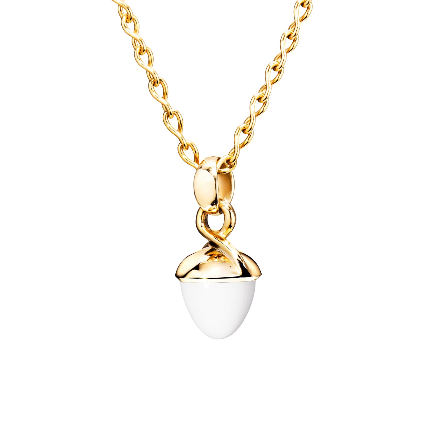 Tamara Comolli MIKADO Bouquet Anhänger mit Cacholong (P-MB-Cach-yg) aus Gelbgold mit Cacholong