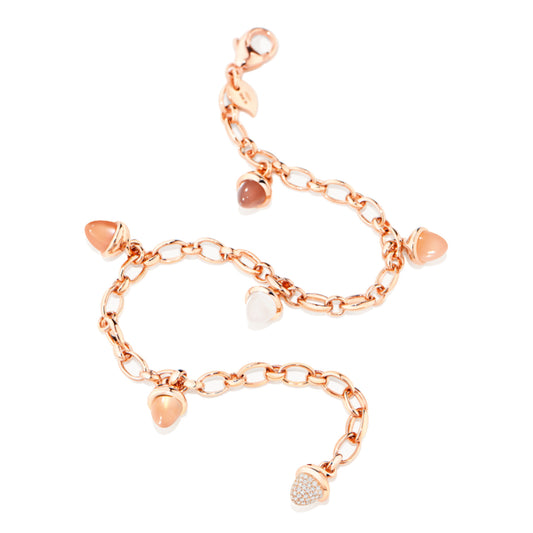 Tamara Comolli MIKADO Charm Armband 'Camel' mit Diamant-Pavé (B-MC-Ch-Camel-p-rg) aus Roségold mit Diamant und Mondstein