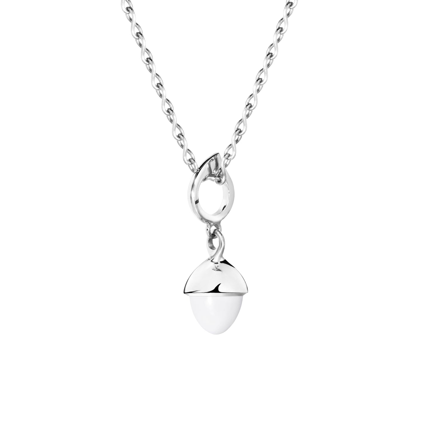 Tamara Comolli MIKADO Flamenco Anhänger mit Cacholong (P-MFL-Cach-wg) aus Weißgold mit Cacholong