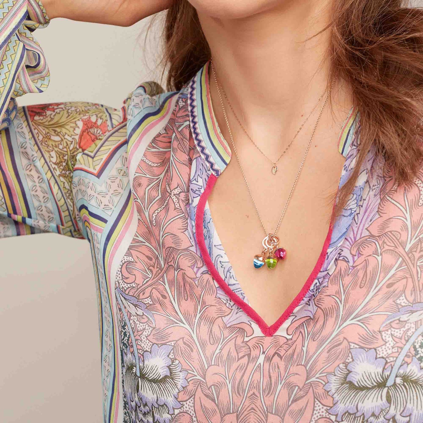 Tamara Comolli MIKADO Flamenco Anhänger mit Peridot (P-MFL-Per-rg) aus Roségold mit Peridot