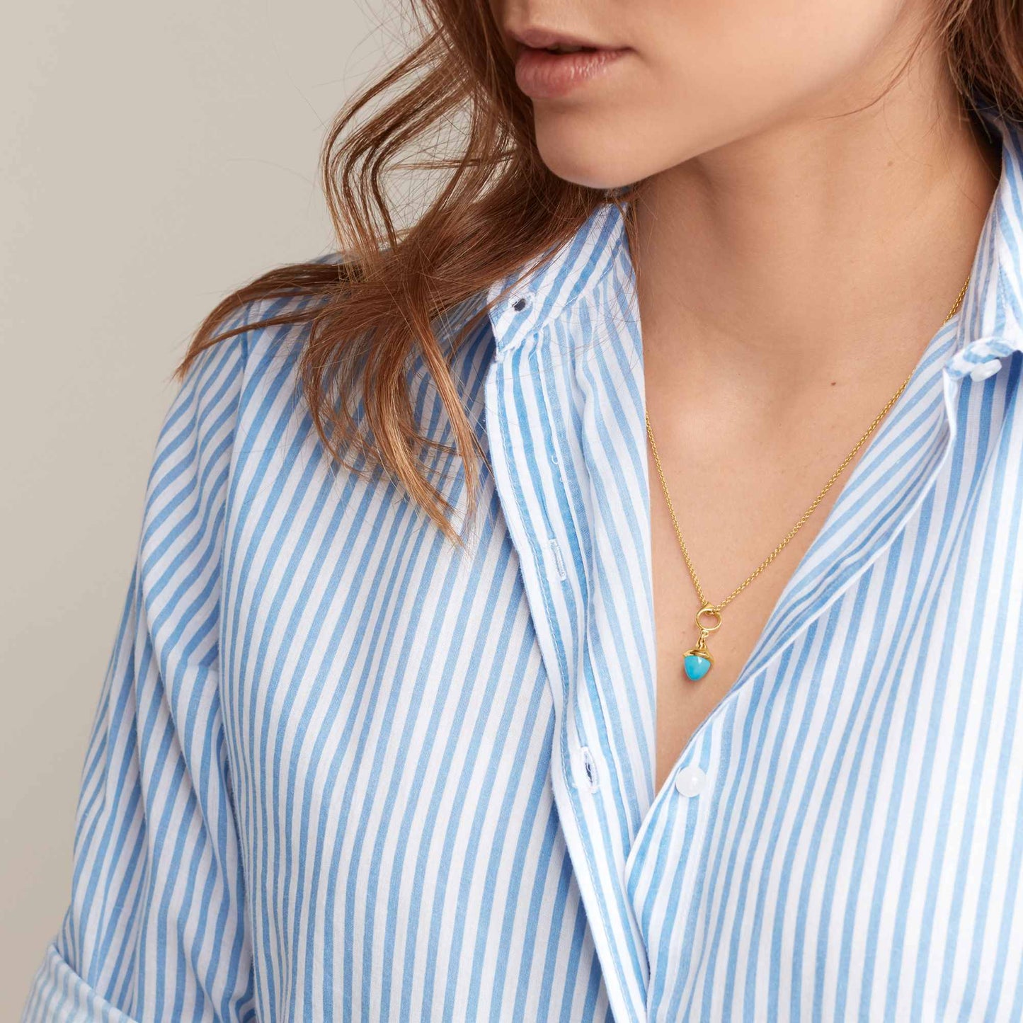 Tamara Comolli MIKADO Flamenco Anhänger mit Türkis (P-MFL-Tur-yg) aus Gelbgold mit Türkis