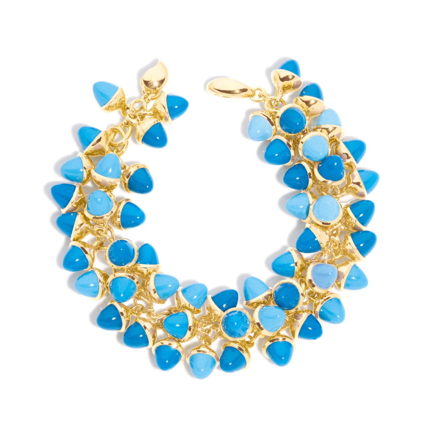 Tamara Comolli MIKADO Flamenco Armband 'Türkis' (B-MFL-Tur-yg) aus Gelbgold mit Türkis