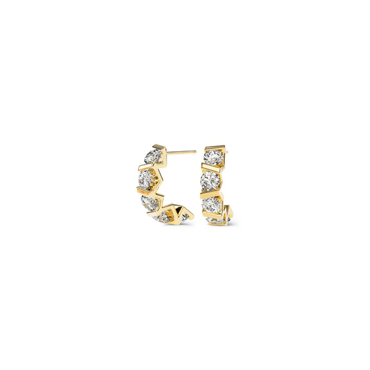 Vivida Creolen • Diamant von Niessing (N404975-3.5mm-5x-0.16ct-gloss-cy)