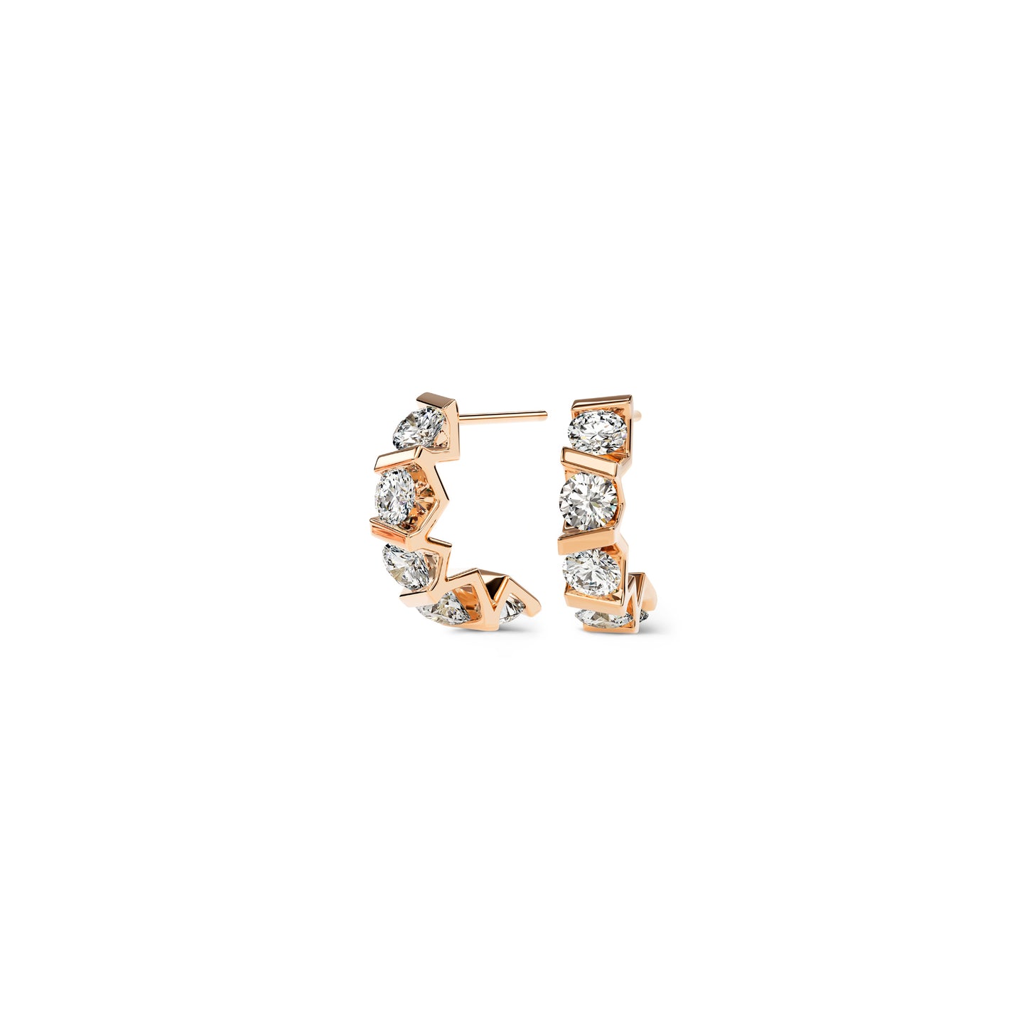 Vivida Creolen von Niessing (N404975-4mm-10x-0.23ct-cr)
