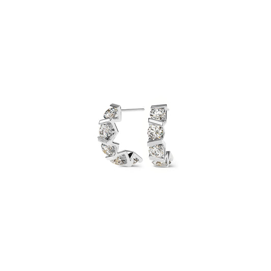 Vivida Creolen, Platin • Diamant von Niessing (N404975-4mm-5x-0.23ct-gloss-pt)