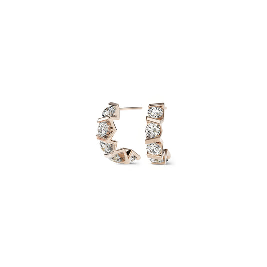 Vivida Creolen • Diamant von Niessing (N404975-4mm-5x-0.23ct-gloss-rw)