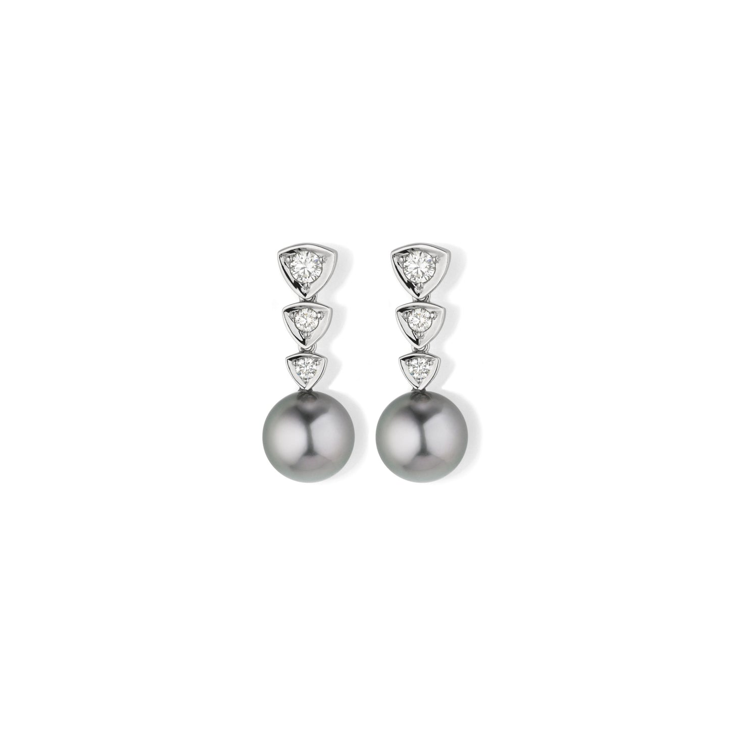 Wave Ohrstecker, Weißgold • Diamant von Gellner (5-24762-05)