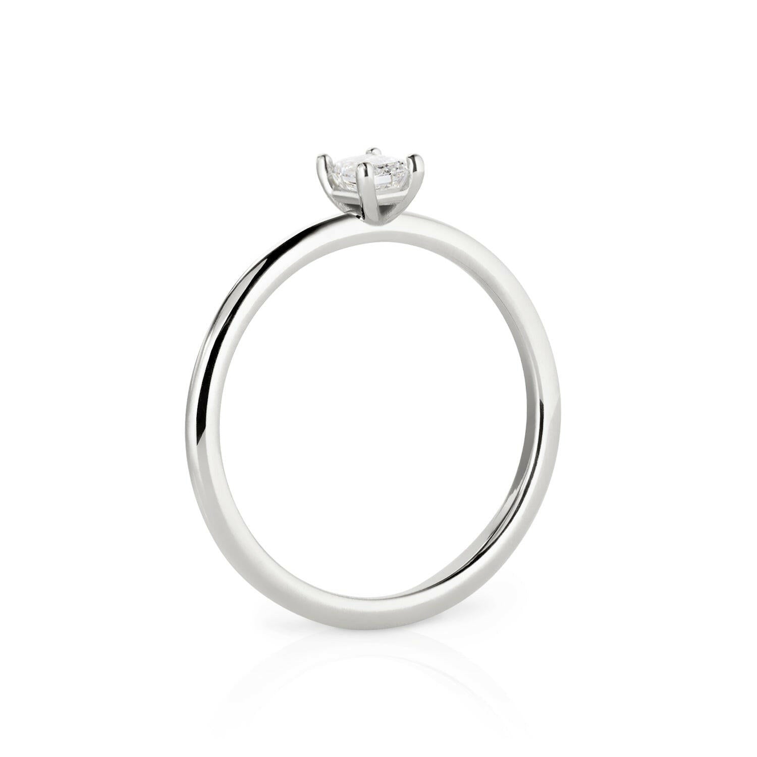 Ring Bella, Solitärring aus Weißgold mit Diamant 0.3 ct. von The Good Bling online kaufen (Ref. TGB-Bella-Ring-WG-03)