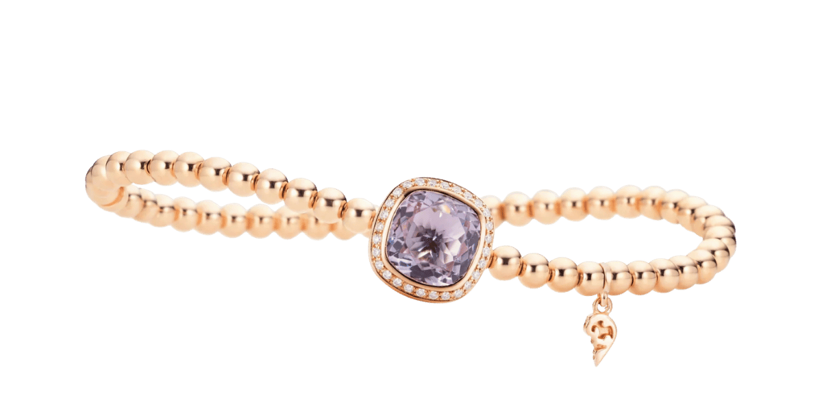 Amethyst Armband mit violetten Edelsteinen und feiner Fassung