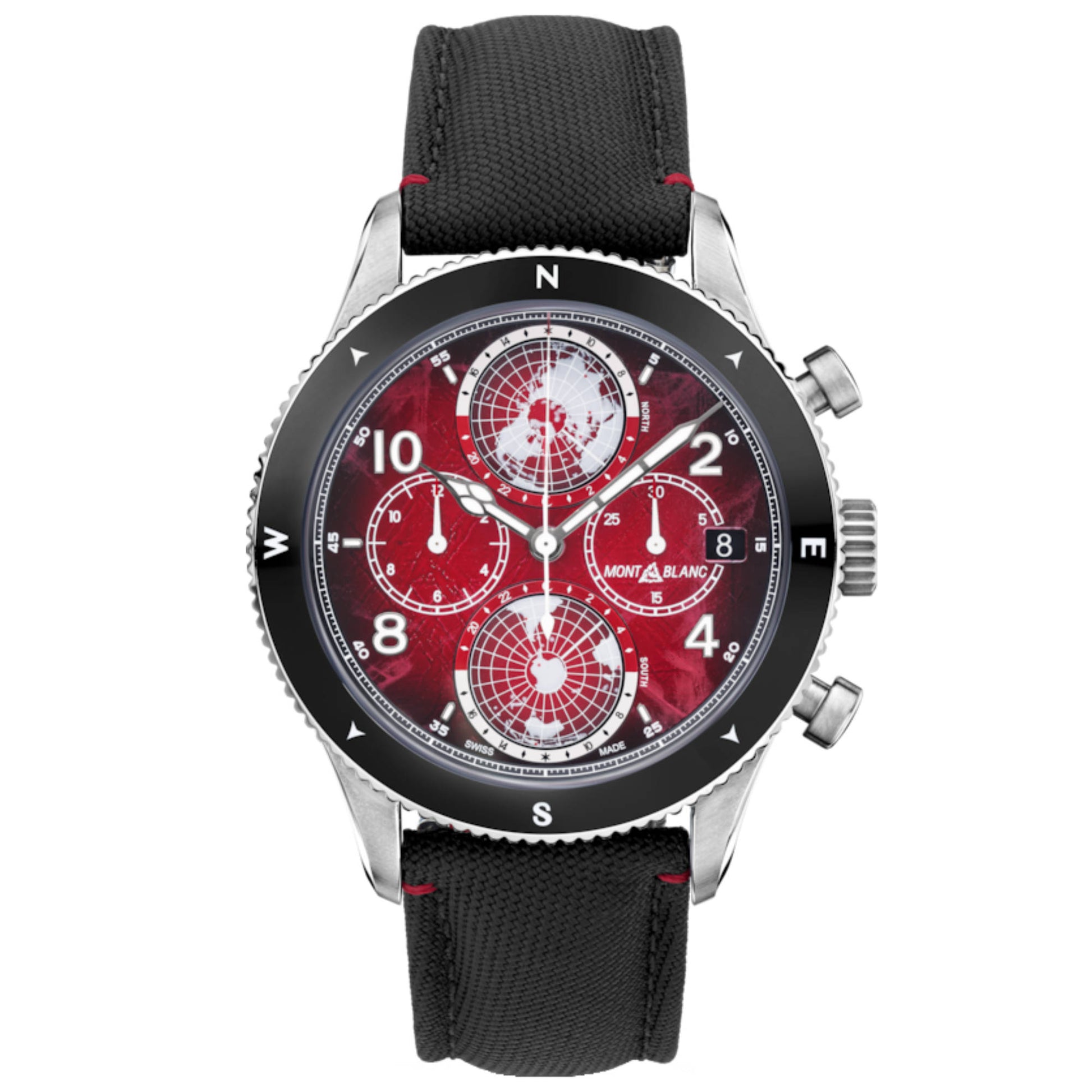 1858 Geosphere Chronograph 0 Oxygen Limited Edition - 290 Exemplare, Titan • Saphir von Montblanc (132303)