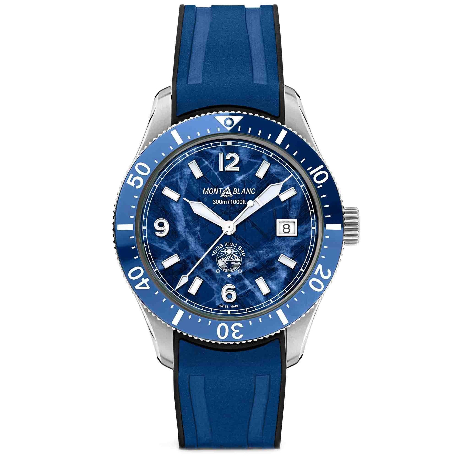 1858 Iced Sea Automatic Date, Edelstahl von Montblanc (129370)