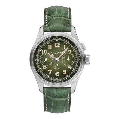 1858 Monopusher Chronograph Limited Edition 100, Platin • Edelsteine von Montblanc (117834)