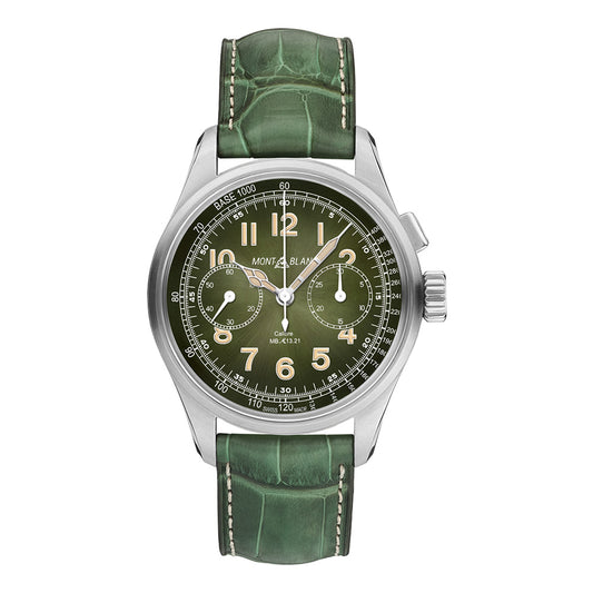 1858 Monopusher Chronograph Limited Edition 100, Platin • Edelsteine von Montblanc (117834)