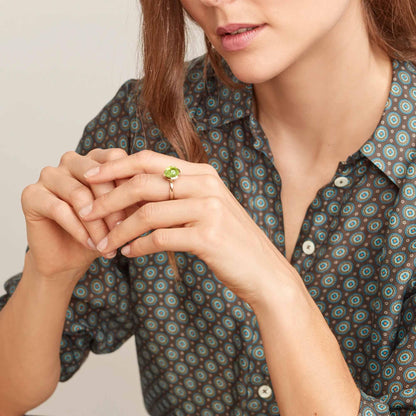 BOUTON Ring large Peridot, Roségold • Peridot von Tamara Comolli (R-BOU-l-Per-rg)