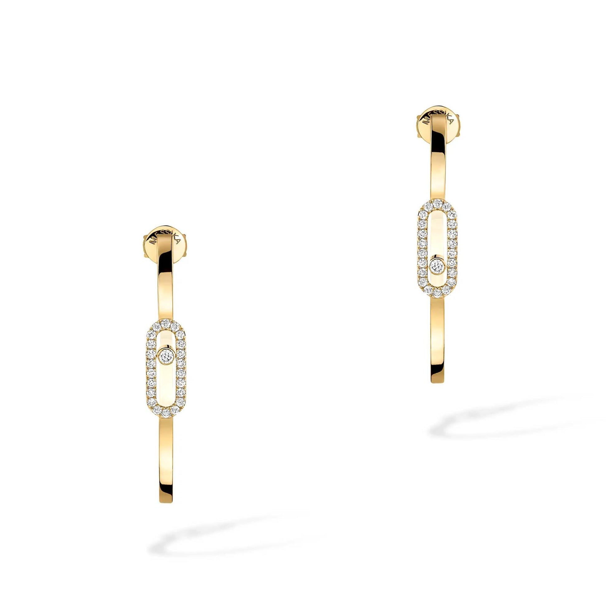 Move Uno Creolen KM, Gelbgold • Diamant von Messika (12485-YG)