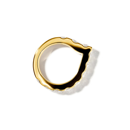 SIGNATURE Drop Memoire Classic Ring, Gelbgold • Diamant von Tamara Comolli (R-Dr-Mem-11-Cl-yg)