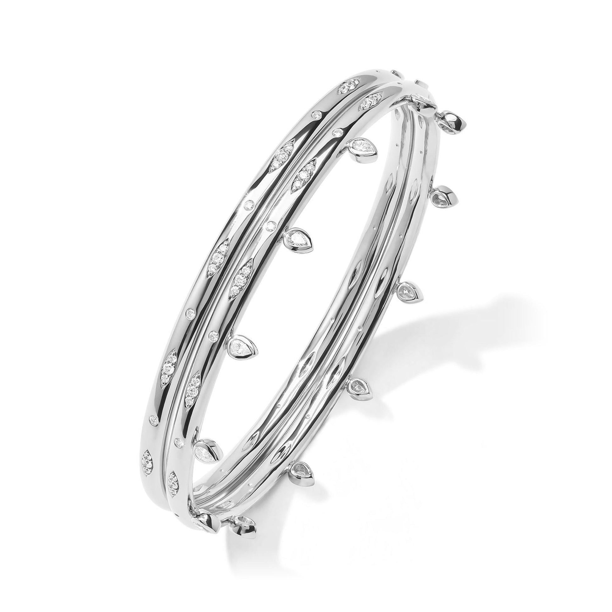 GYPSY Armspange Diamant Pavé  medium, Weißgold • Diamant von Tamara Comolli (BA-Gyp-p-17-wg)