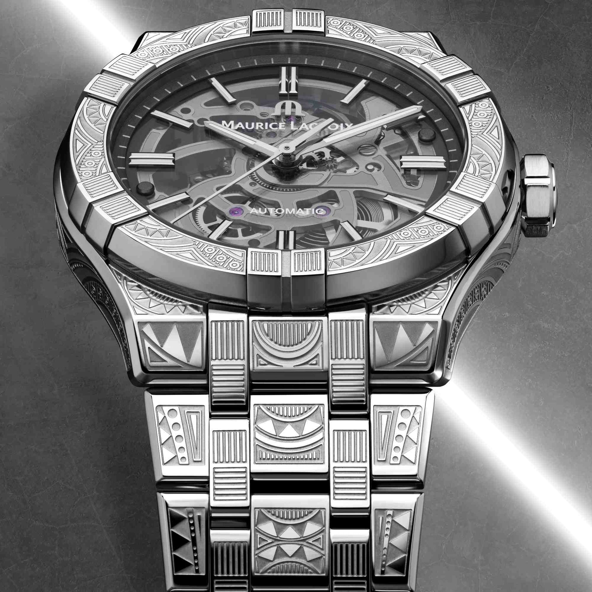 Aikon Skeleton Urban Tribe, Edelstahl von Maurice Lacroix (AI6007-SS009-030-1)