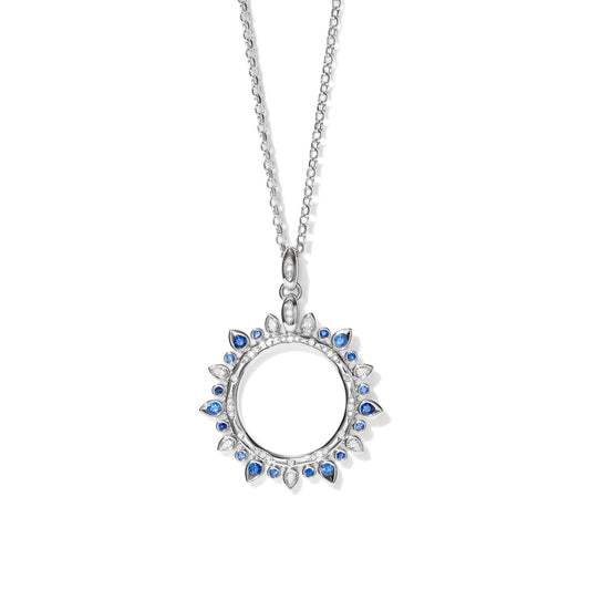 GYPSY Anhänger Sun 'Ocean' large, Weißgold • Diamant • Saphir von Tamara Comolli (P-Gyp-Oce-l-wg)