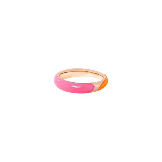 Ring Rondelle, Bicolor-Gold • Emaille von DoDo (DAC3007-RONDE-AFRAG)