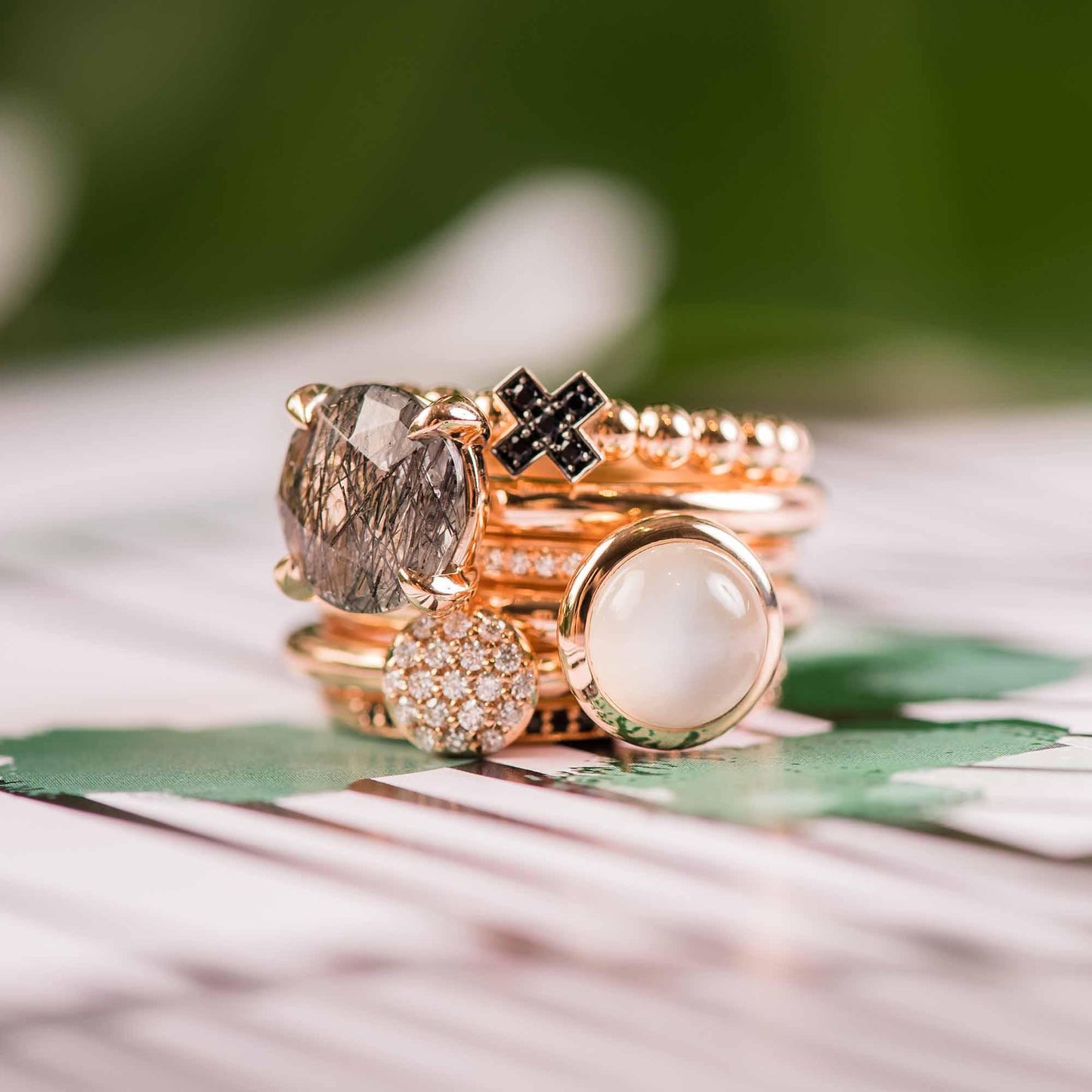 Sushi Ring, Roségold • Quarz von Bron (8RR4869LQC)