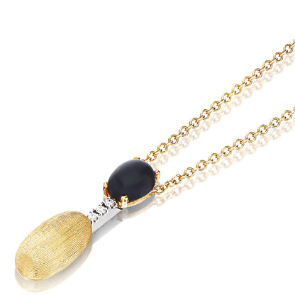 Dancing Mystery Black Halskette, Gelbgold • Diamant • Onyx von Nanis (CS13-597)