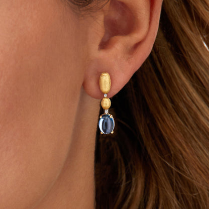 Dancing Azure Ohrhänger, Gelbgold • Diamant • Topas von Nanis (OS32-597)