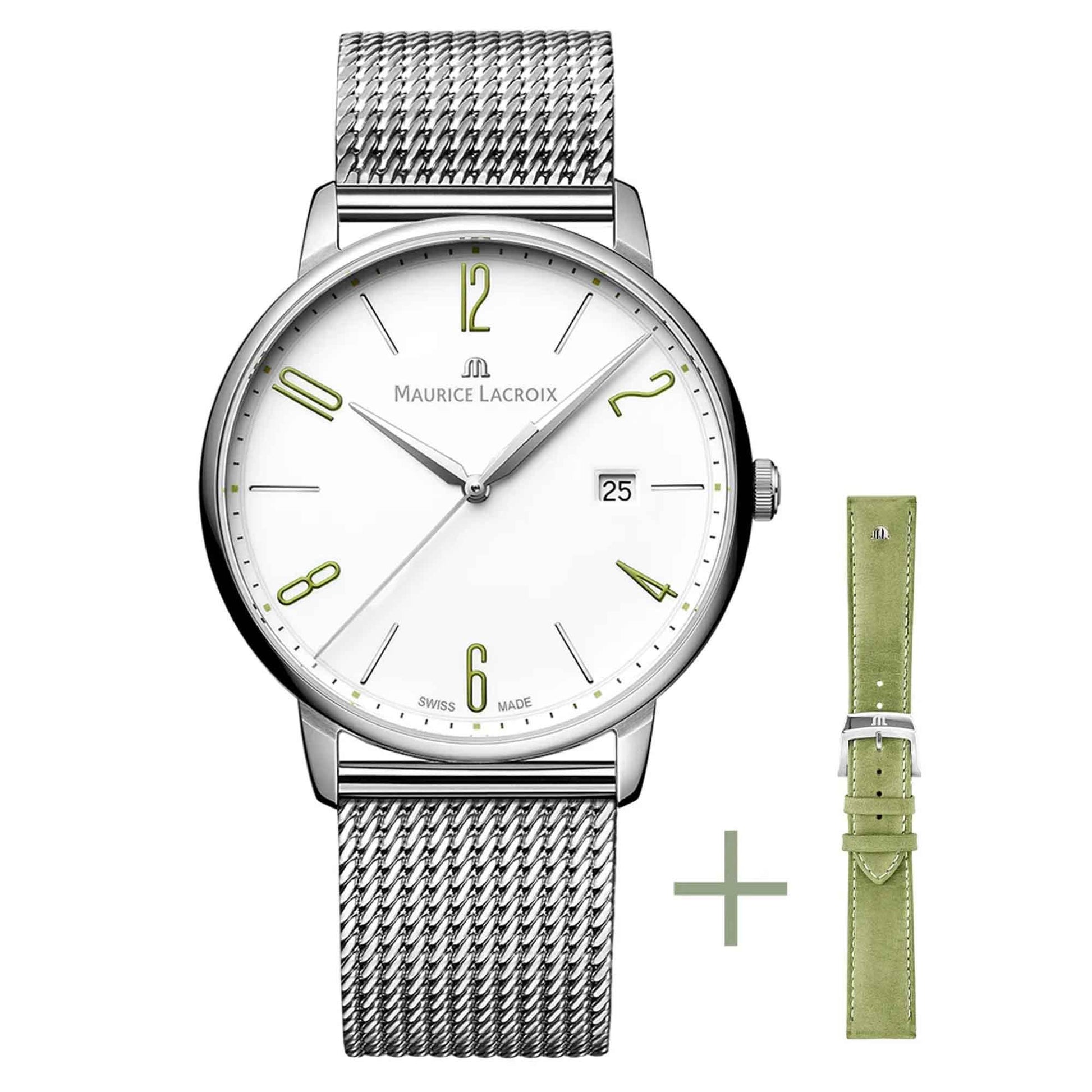 Eliros Date Strap Set, Bicolor-Gold • Quarz von Maurice Lacroix (EL1118-SS00S-120-D)