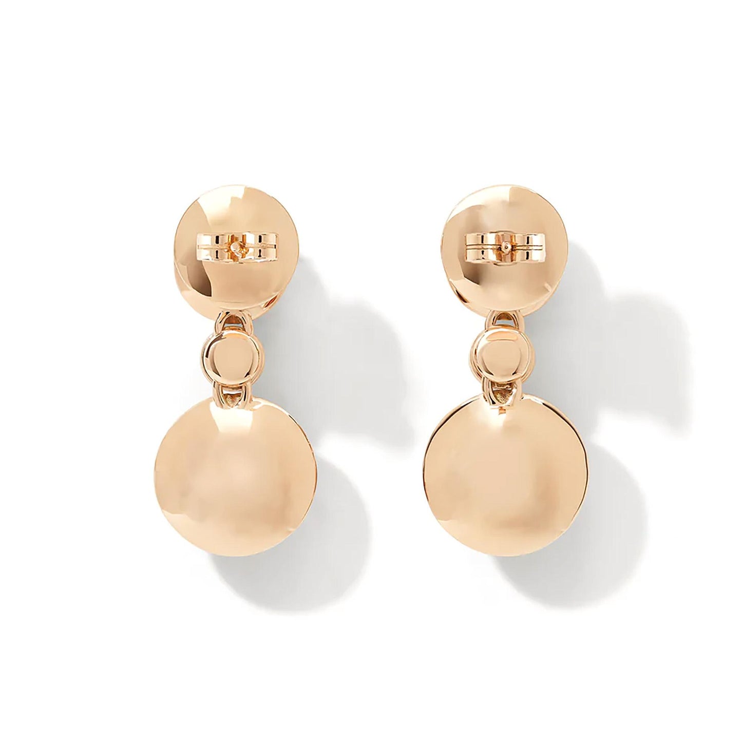 BOUTON 2 Cabochon Ohrringe Sky, Roségold • Diamant • Topas von Tamara Comolli (E-BOU-2-Sky-Cl-rg)