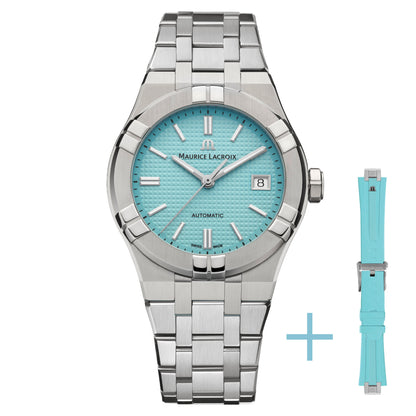 Aikon Automatic Limited Summer Edition 39mm, Edelstahl • Türkis von Maurice Lacroix (AI6007-SS00F-431-C)