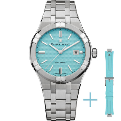 Aikon Automatic Limited Summer Edition 42mm, Edelstahl • Türkis von Maurice Lacroix (AI6008-SS00F-431-C)
