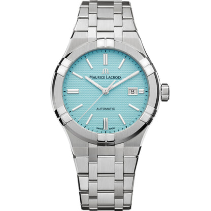 Aikon Automatic Limited Summer Edition 42mm, Edelstahl • Türkis von Maurice Lacroix (AI6008-SS00F-431-C)