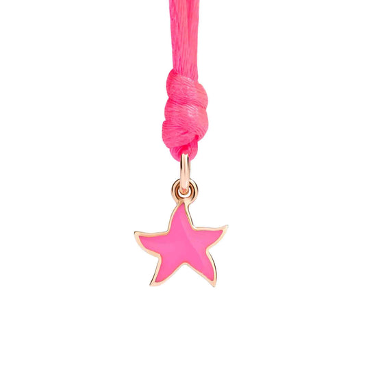 Anhänger Stellina, Roségold mit neon-rosa Kordel von DoDo (DMB6002-STARS-RSF9R) online kaufen