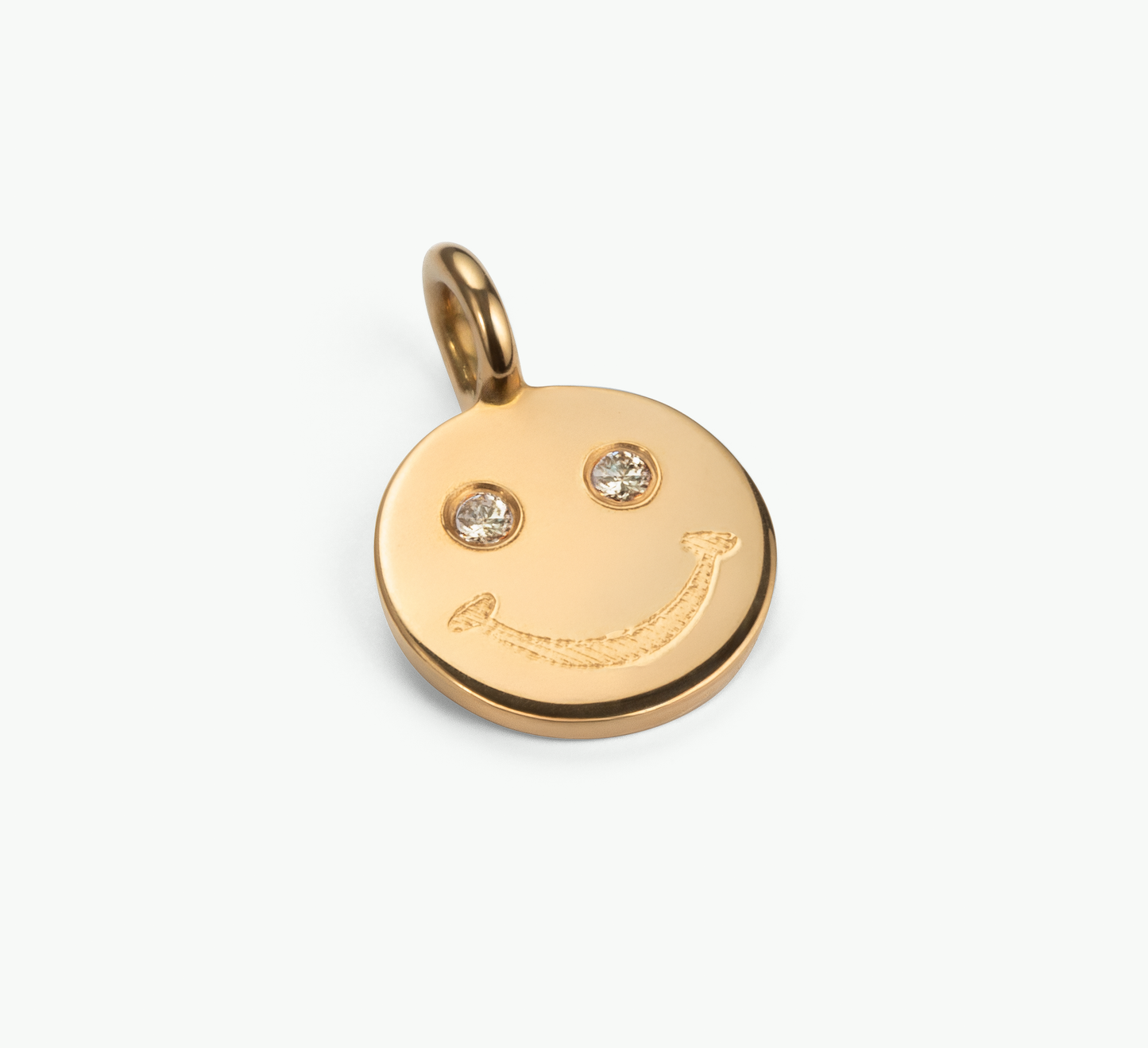 Pure Smile Ketten Anhänger aus recyceltem Gold mit Labordiamanten - Luxusschmuck aus Berlin von The Good Bling