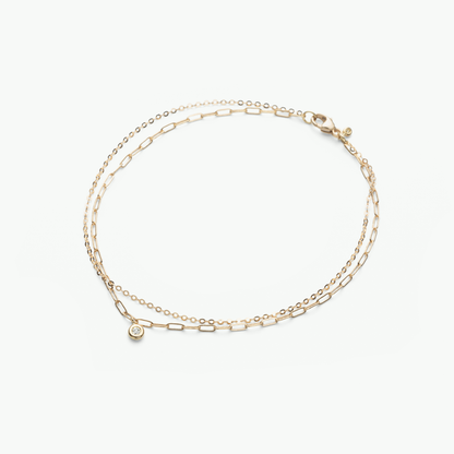 Elfi Armband, Recyceltes Gold & Labordiamant