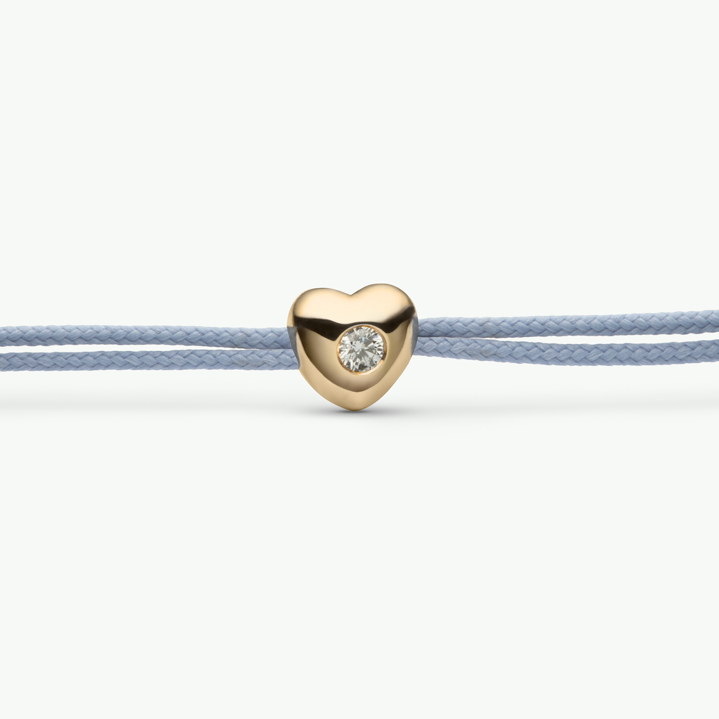 Luv Big Armband mit Herz-Anhänger in Gelbgold von The Good Bling Berlin