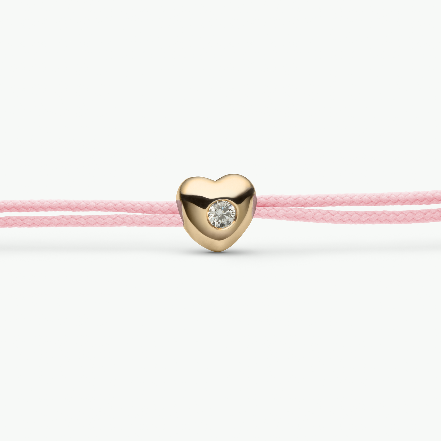 Luv Big Armband mit Herz-Anhänger, Recyceltes Gold & Labordiamant