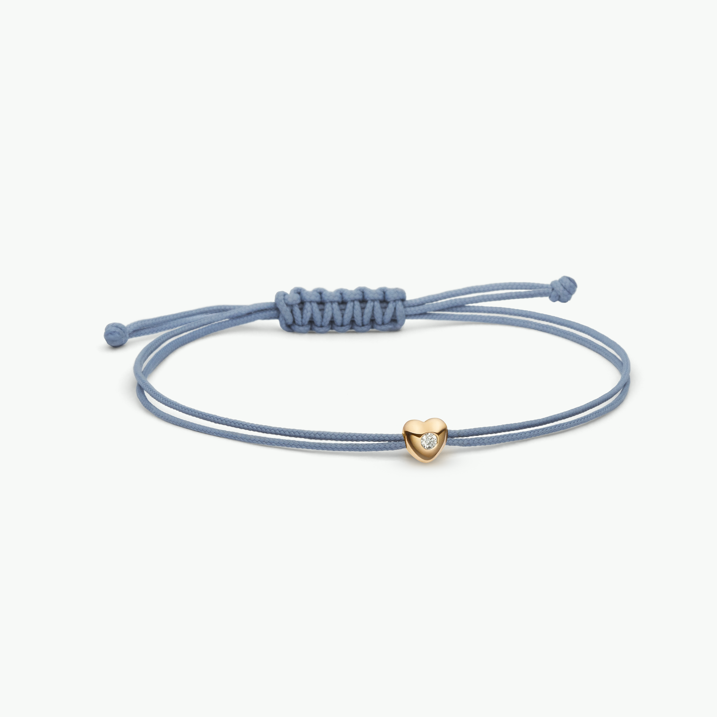 Luv Big Armband mit Herz-Anhänger, Recyceltes Gold & Labordiamant