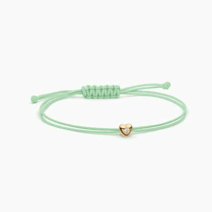 Luv Big Armband mit Herz-Anhänger, Recyceltes Gold & Labordiamant