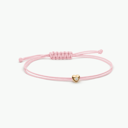 Luv Big Armband mit Herz-Anhänger, Recyceltes Gold & Labordiamant