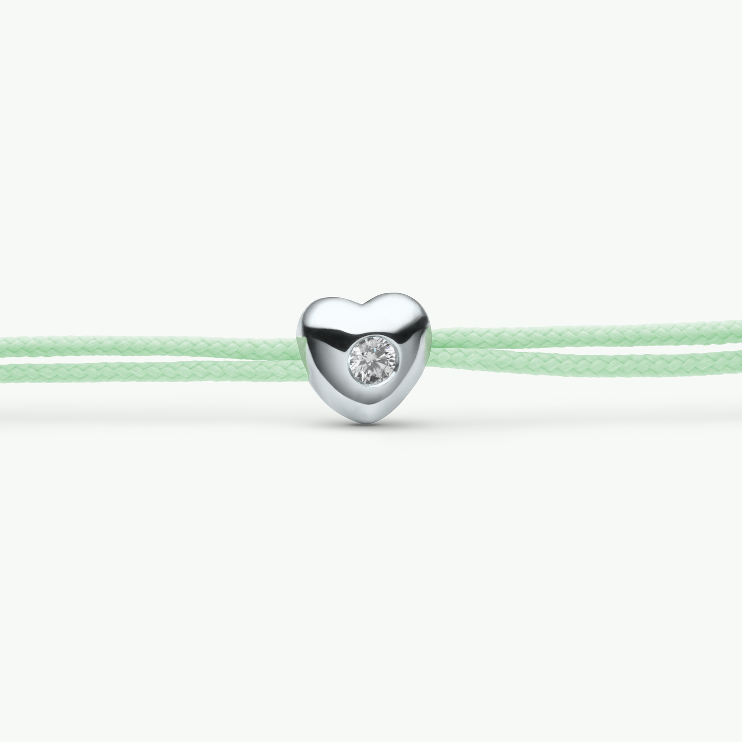 Luv Big Armband mit Herz-Anhänger, Recyceltes Gold & Labordiamant
