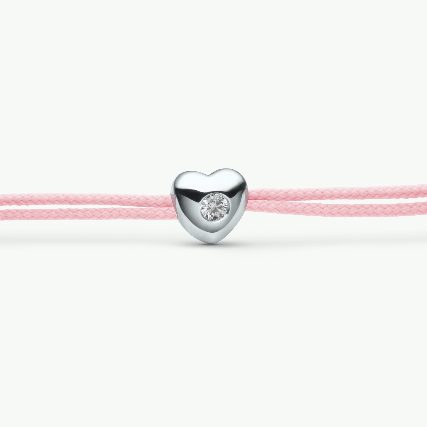 Luv Big Armband mit Herz-Anhänger, Recyceltes Gold & Labordiamant