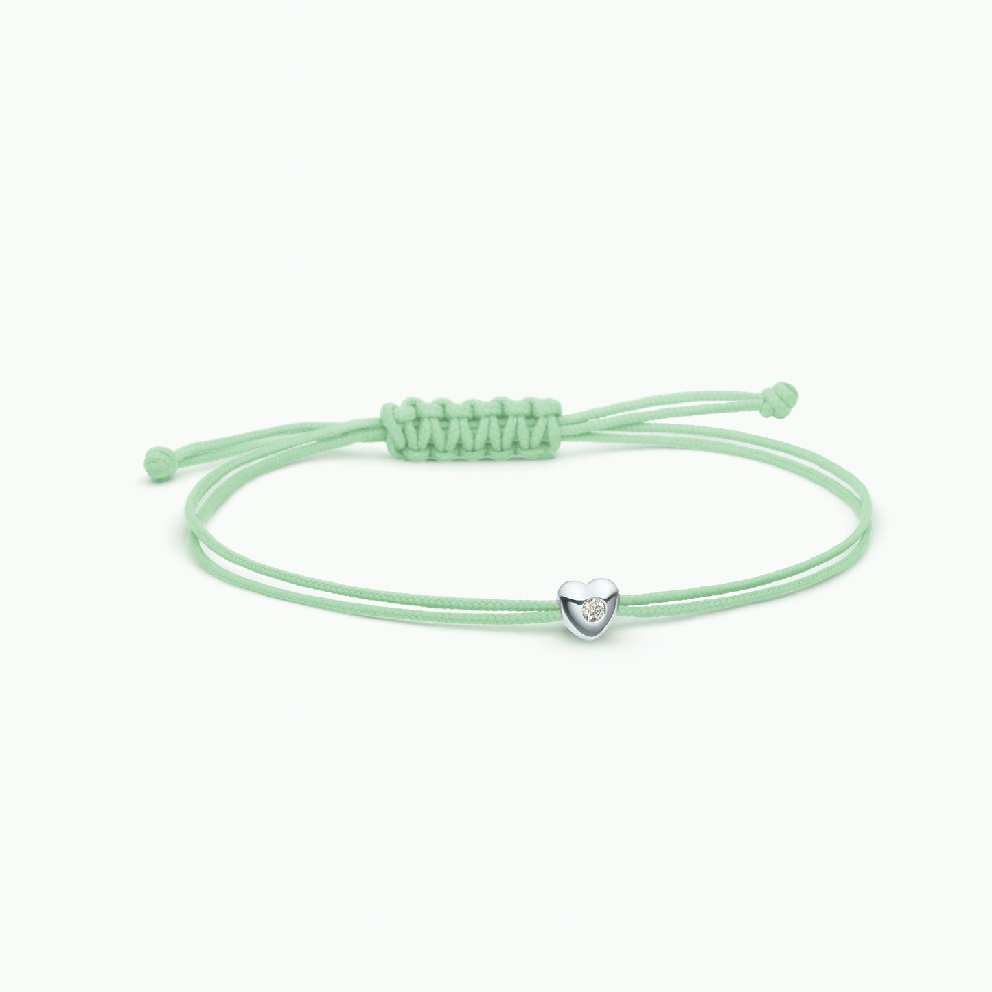 Luv Big Armband mit Herz-Anhänger, Recyceltes Gold & Labordiamant