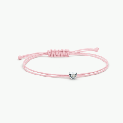 Luv Big Armband mit Herz-Anhänger, Recyceltes Gold & Labordiamant