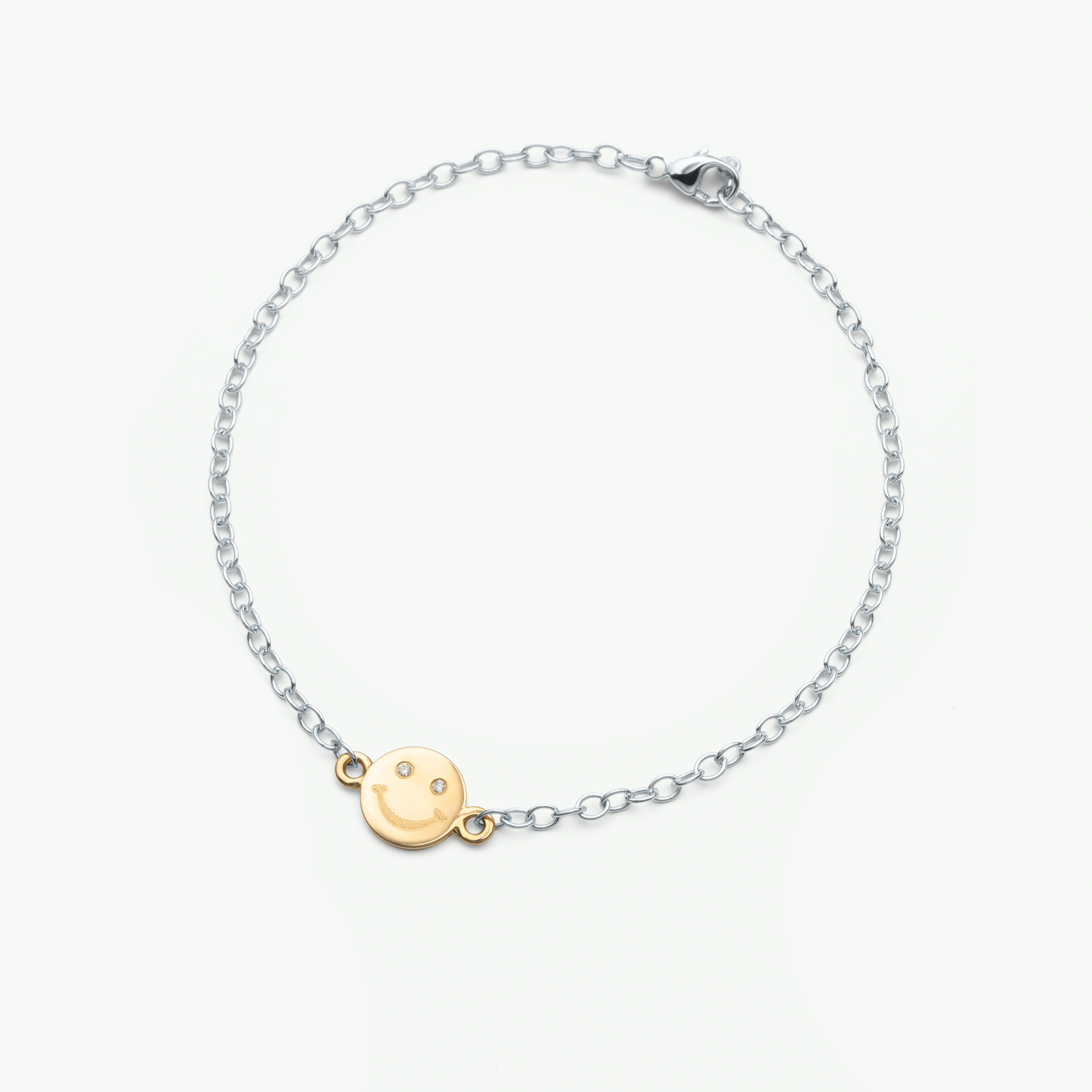 Playful Smile Armband Silber, recyceltes Gold & Labordiamant