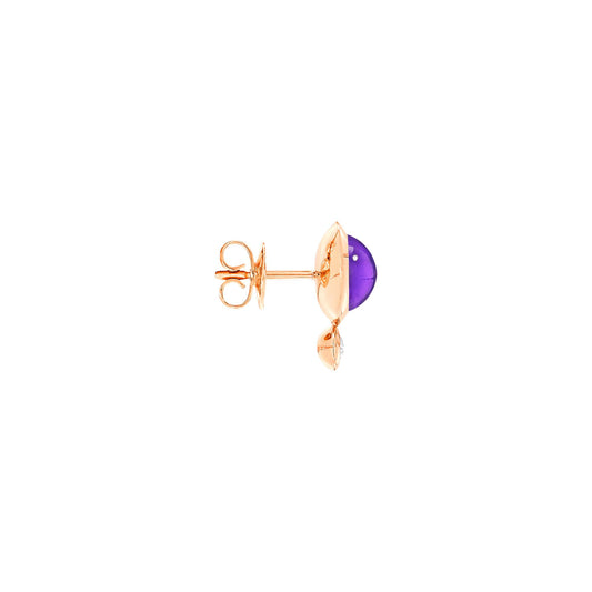 BOUTON Ohrstecker • Amethyst • Diamant von Tamara Comolli (E-BOU-Am-Cl-rg)