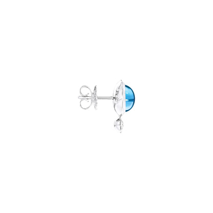BOUTON Ohrstecker, Weißgold • Diamant • Topas von Tamara Comolli (E-BOU-ToSw-Cl-wg)