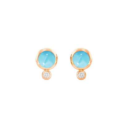 BOUTON Ohrstecker • Diamant • Türkis von Tamara Comolli (E-BOU-Tur-Cl-rg)
