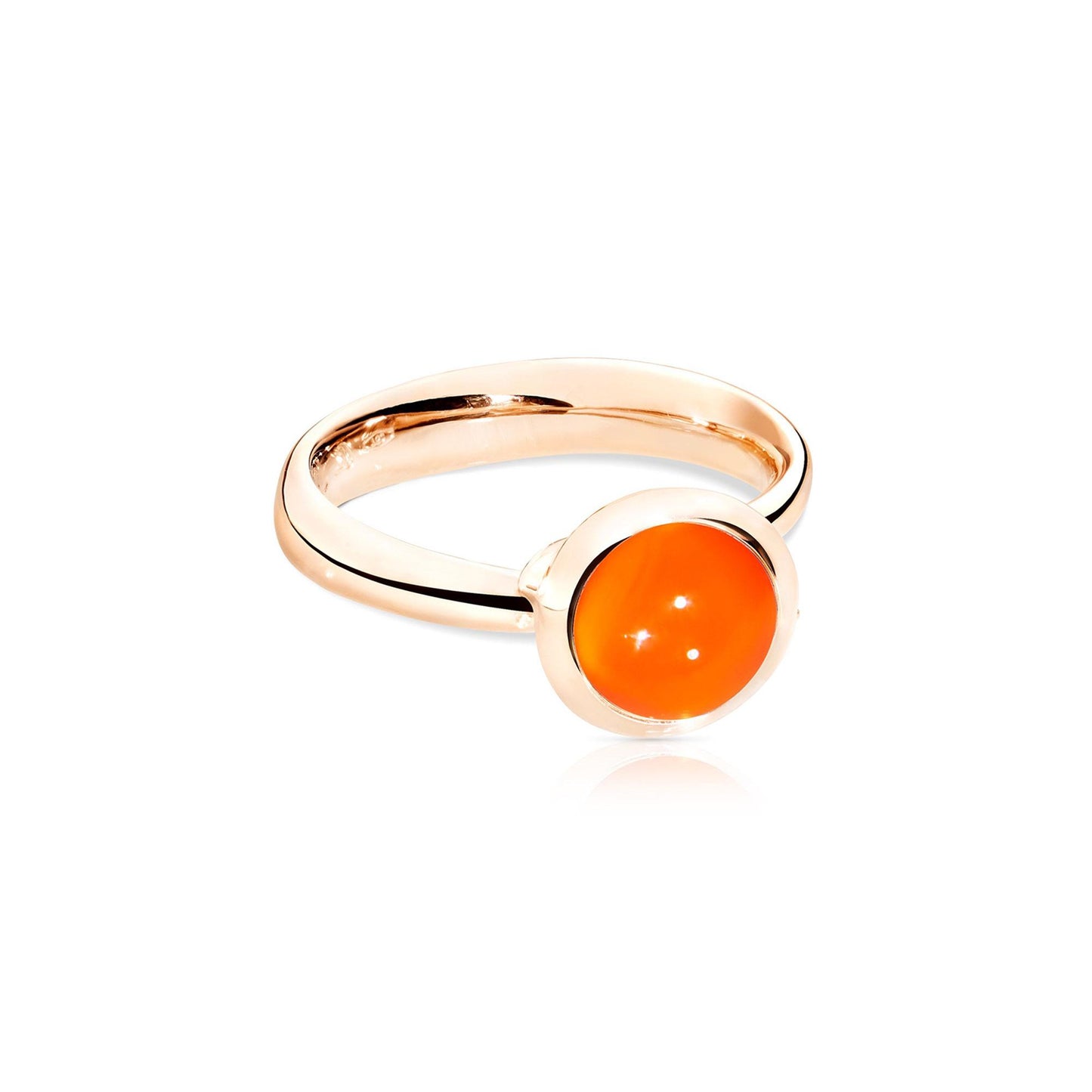 BOUTON Ring Small, Roségold • Karneol von Tamara Comolli (R-BOU-s-Carn-rg)