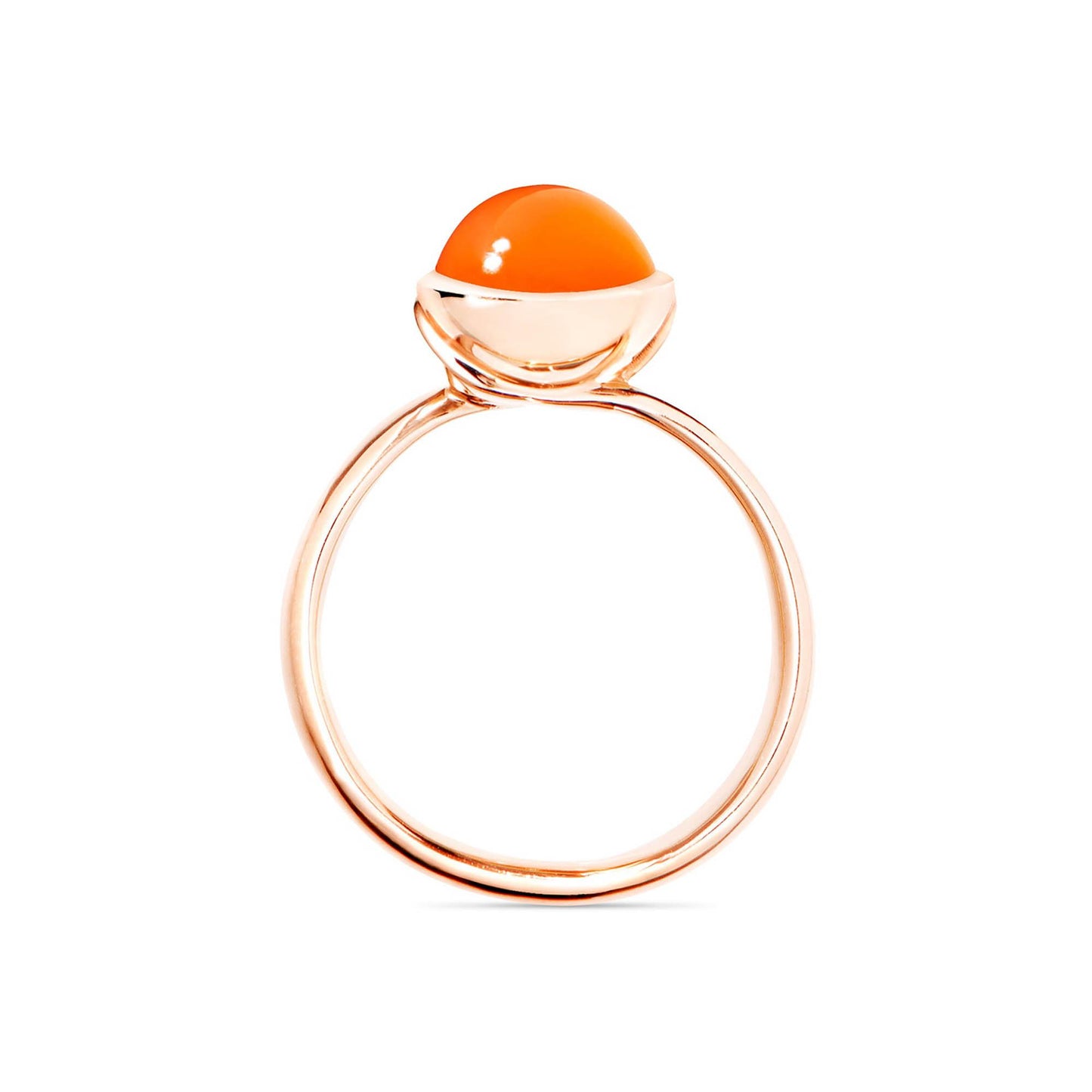 BOUTON Ring Small, Roségold • Karneol von Tamara Comolli (R-BOU-s-Carn-rg)